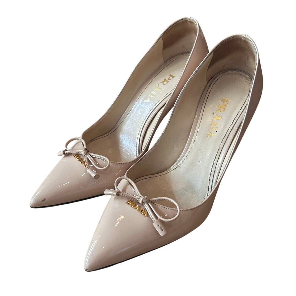 Prada Nude Bow Heels